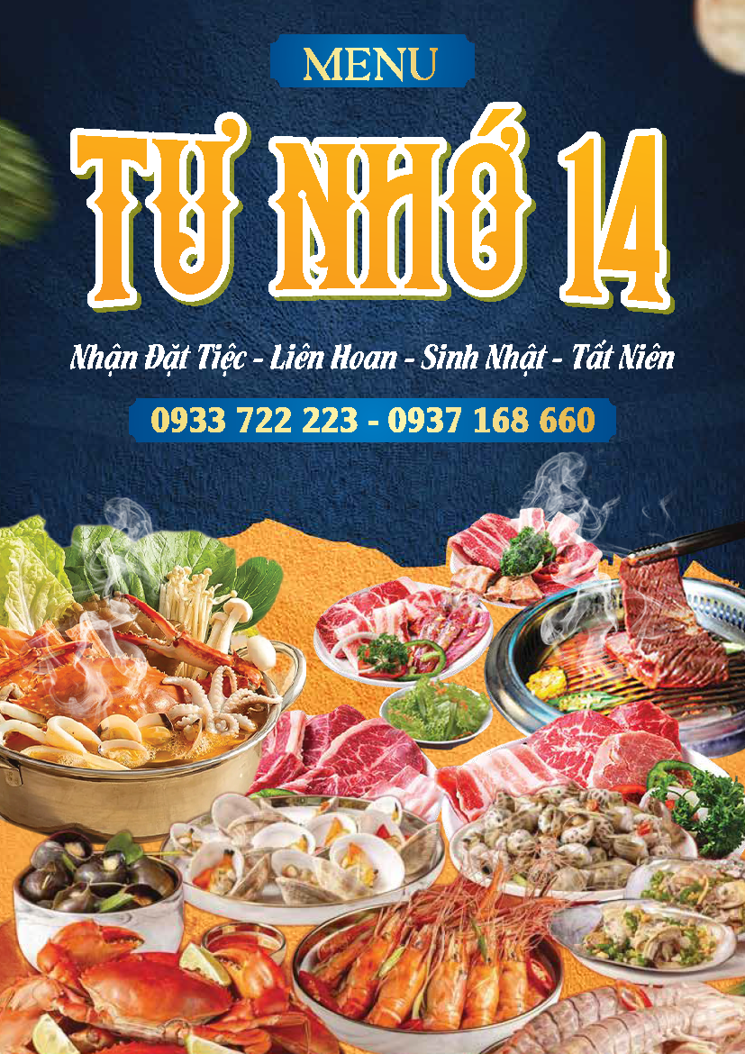 Thực đơn hải sản phổ biến tại Tư Nhớ 14